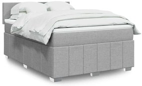 vidaXL Pat continental, gri deschis, 140x200 cm, material textil