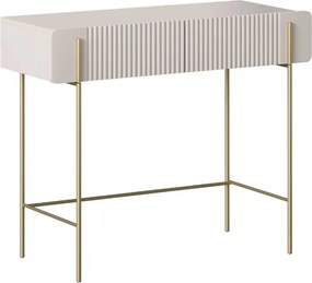 Masă de toaletă Malmi 100 cm - cașmir / picioare aurii
