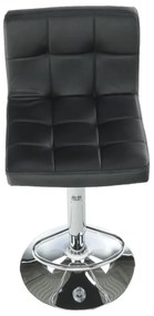 Scaun de bar, piele ecologică negru/crom, KANDY NEW