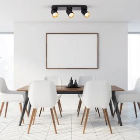 Spot ANDY 3xGU10/8W/230V negru/auriu