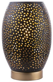 Veioza metalica design decorativ NARRI auriu/negru 24002S GL