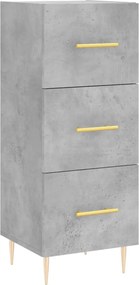 vidaXL Servantă, gri beton, 34,5x34x90 cm, lemn compozit