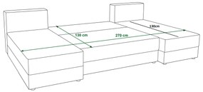 Colțar în formă de U Radiant U1 (Negru + Gri închis). 1057505