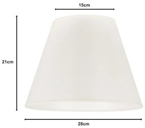 Duolla - Abajur pentru lampă de birou SOFIA S E27, pr. 28 cm, bej