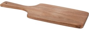 Tăviță de tăiat din lemn de acacia, cu mânere, 42 x 17 x 1,6 cm