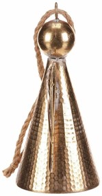 Decorație metalică suspendată de Crăciun Îngerclopoțel 24 cm, auriu