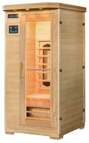 Infračervená sauna/ tepelná kabína Trondheim s plnospektrálnymi žiaričmi a drevom Hemlock