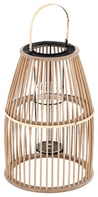 Felinar lumânare, 34,5 cm, bambus natural, MILES TYP 1