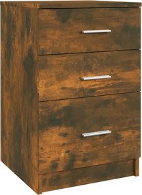 vidaXL Noptieră, stejar fumuriu, 40x40x63 cm, lemn prelucrat