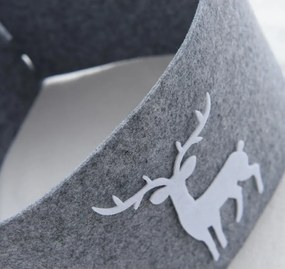 Husă pentru brad de Crăciun DEERBOX cu ren, gri