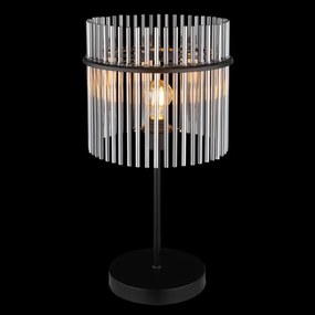 Globo 15698T1 - Lampă de masă GORLEY 1xE14/60W/230V Ø 30 cm neagră