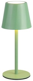 Veioză verde-deschis LED cu abajur din metal (înălțime 21 cm) Diaz – Trio