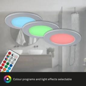 SET 3x plafonieră LED RGBW dimabilă pentru baie LED/4,8W/230V IP65 Briloner