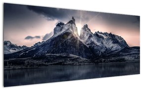 Tablou lacul cu munte (120x50 cm), în 40 de alte dimensiuni noi