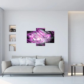 Tabloul cu abstracție frumoasă în violet (90x60 cm)