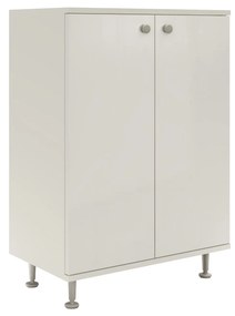 Corp Baie Zaria, 2 Usi, Alb lucios/Alb, MDF, L 60 x l 35 x H 85 cm