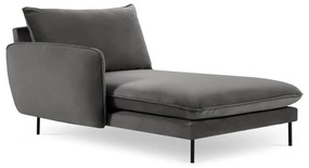 Șezlong, cotieră pe partea stângă Cosmopolitan Design Vienna, gri închis