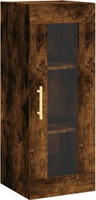 vidaXL Dulap montat pe perete, stejar fumuriu, 34,5x34x90 cm