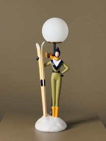 Lampa de masa, din polirasina si sticla, Modern Skier