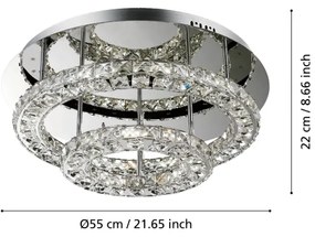 Plafonieră LED Eglo 39003 TONERIA LED/30,5W/230V