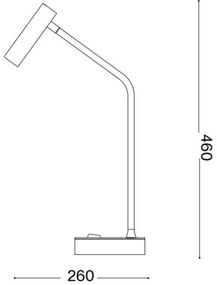 Lampă LED de masă Ideal Lux EASY LED/3,5W/230V CRI 90 alamă