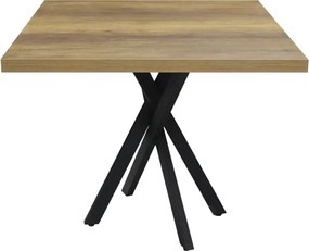 Masă fixă Pătrată Asterix negru-nuc