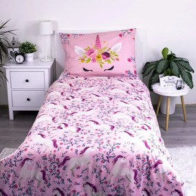 Lenjerie de pat copii Unicorn