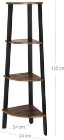 Bibliotecă NAVARO, maro/negru