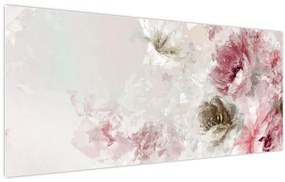 Tablou - Pictura flori roz (120x50 cm)