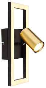 Aplica LED cu spot design modern Marrie negru, alama