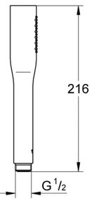 GROHE VITALIO GET STICK 27458000 - Duș de mână 216 mm, crom lucios