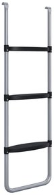 SPORTNOW Scară de trambulină cu 3 sau 2 trepte late orizontale, carlig universal, capacitate de 120 kg, 110 x 32 cm argintiu | Aosom Romania