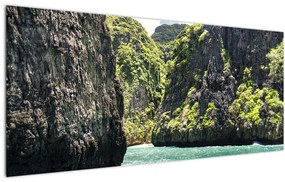Tablou cu râu montan (120x50 cm)