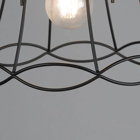 Lampă suspendată retro neagră 25 cm - Granny Frame