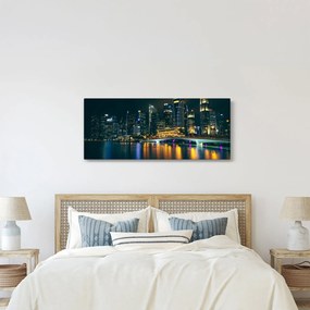 Tablou - Singapore noaptea (120x50 cm)