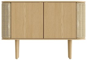 Comodă în culoare naturală joasă cu aspect de lemn de stejar 109x75 cm Treasures – UMAGE