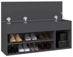 Bancheta pantofar, gri, 105x30x45 cm, PAL Gri, 1, 1, 1