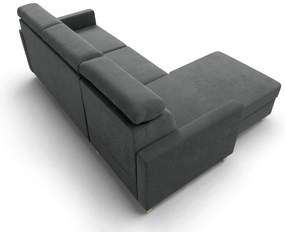 Colțar cu funcție de dormit Vario universal - gri șenil Wind 89