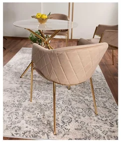 Scaun de bucătărie Serilda Velvet II, bej / auriu