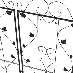 Outsunny Spalier din oțel set 2 buc. pentru înfigere, rezistent la rugină, suport cu frunze 50 x 181 cm Negru | Aosom Romania