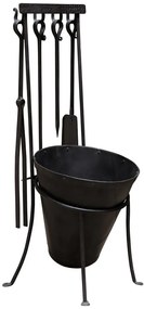 Set mare unelte pentru semineu " Black Iron "