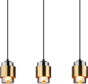 Globo 15560-5H - Lustră suspendată pe cablu MILLEY 5xE27/40W/230V negru/alamă