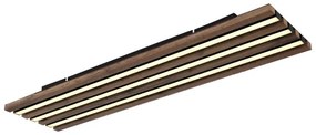 Plafoniera LED riflaj MDF cu efect de lemn HAYDEN 80x20cm