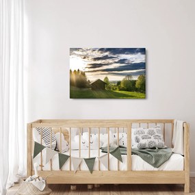 Tablou cabana în pădure (90x60 cm)