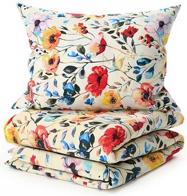 Lenjerie de pat din bumbac FLOREEN crem Dimensiune lenjerie de pat: 2 buc 70 x 90 cm | 200 x 220 cm