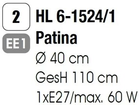 Lustra, Pendul diametru 40cm Susan, alama antic