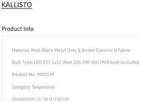 Lustra design modern KALLISTO