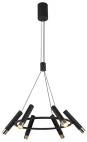 Lustra LED suspendata design minimalist Belle negru/auriu