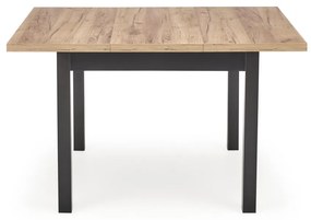 Masa de bucaterie Tiago - patrata, stejar kraft / negru