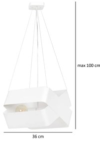 Suspensie Delta White 445/2 Emibig Lighting, Modern, E27, Polonia